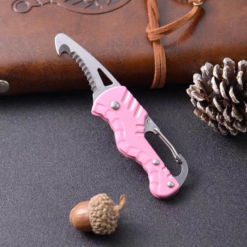 G18 High Hardness Multifunctional Tool Knife Foldable Sawtooth Sharp Express Package Knife Keychain Hook Cutting Survival Tool