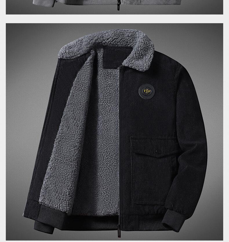 Men's Thick Corduroy Cotton Jacket - High-End Casual Outerwear