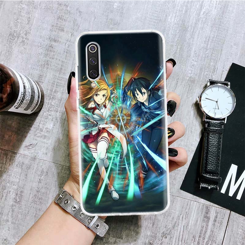 Sword Art Online Kirito Asuna Phone Case For Xiaomi Redmi Note 15 14 13 12S 12 Pro Plus 11S 11E 11 11T 10S 10 Art Soft Pattern C