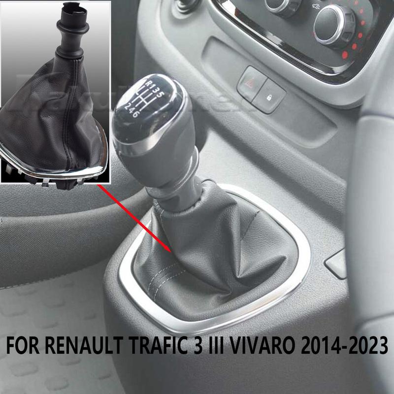 New Durable Gear Shift Knob Boot Lever Gaitor Shifter Dust Jacket For Renault TRAFIC 3 III VIVARO 2014- Gearbox Gaiter Stick