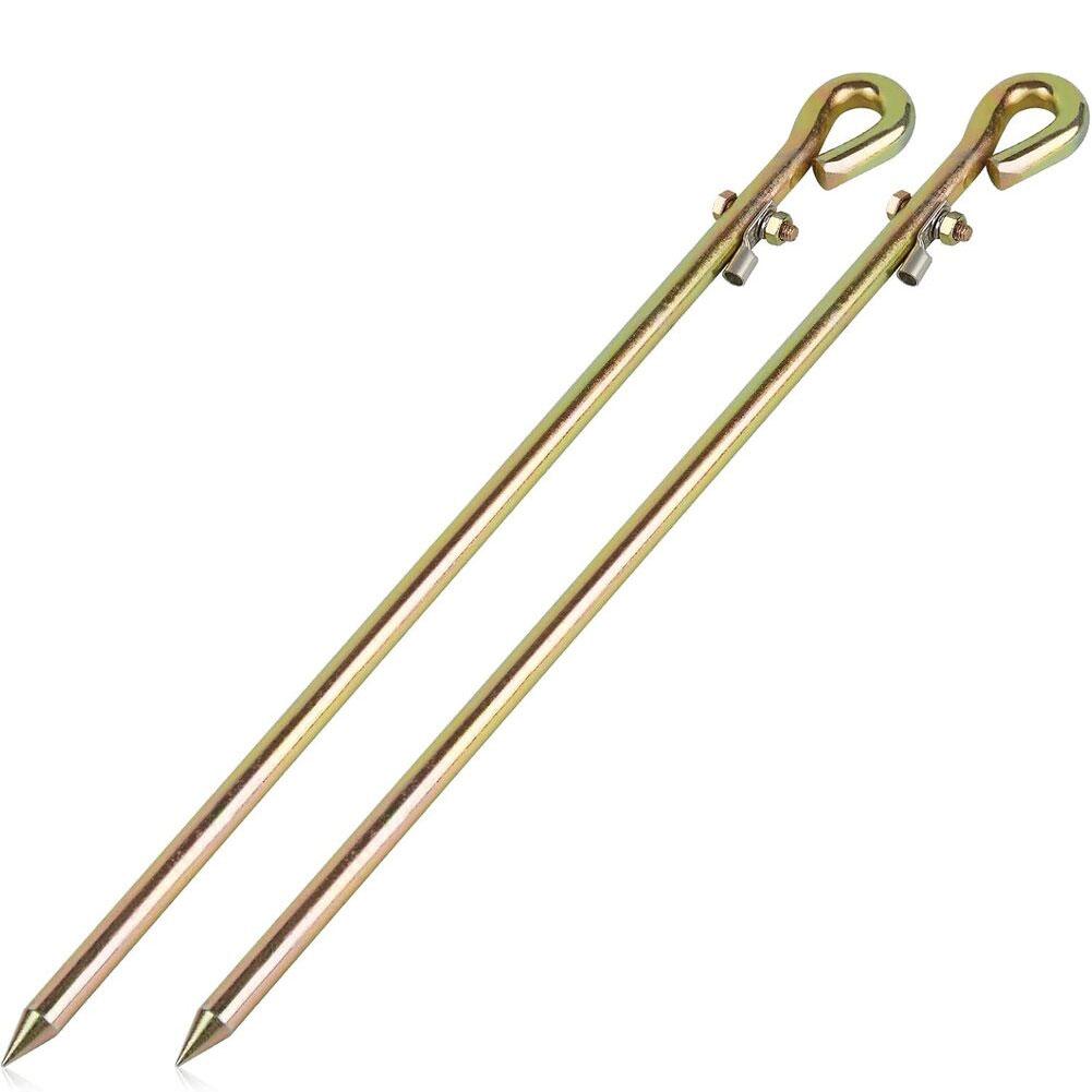 For Anchoring Ropes Metal Ground Rod Electric Fence Grounding Driving Into The Ground For Stability Electric Fence