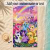 Beach TowelMy Little Pony Custom Name Text Personalized Soft Towel for Beach Pool Indoor Home Decor Gift