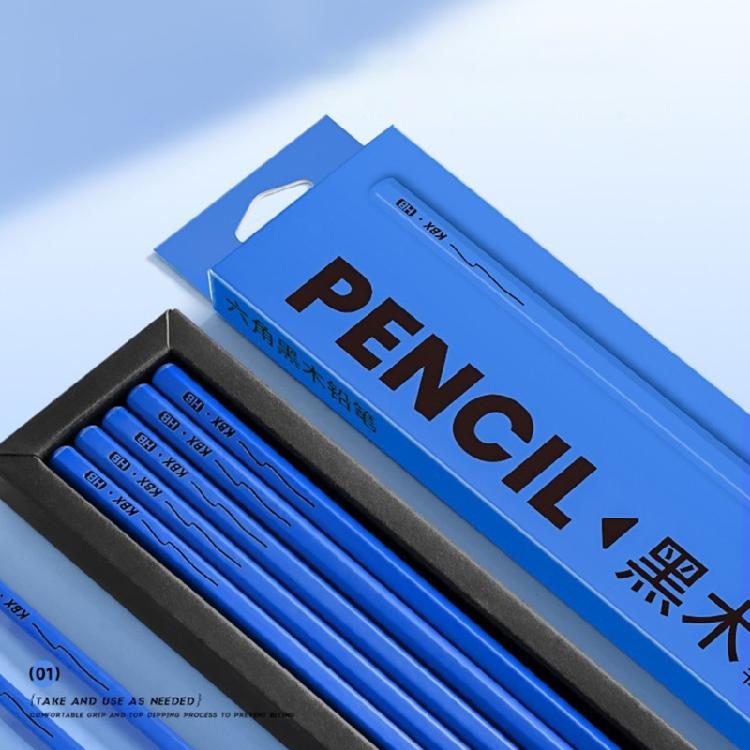 10PCS Hexagonal Grip Wooden Writing Pencils Wood Writing Pencils for Student Sketching Drawing School Office Supplies