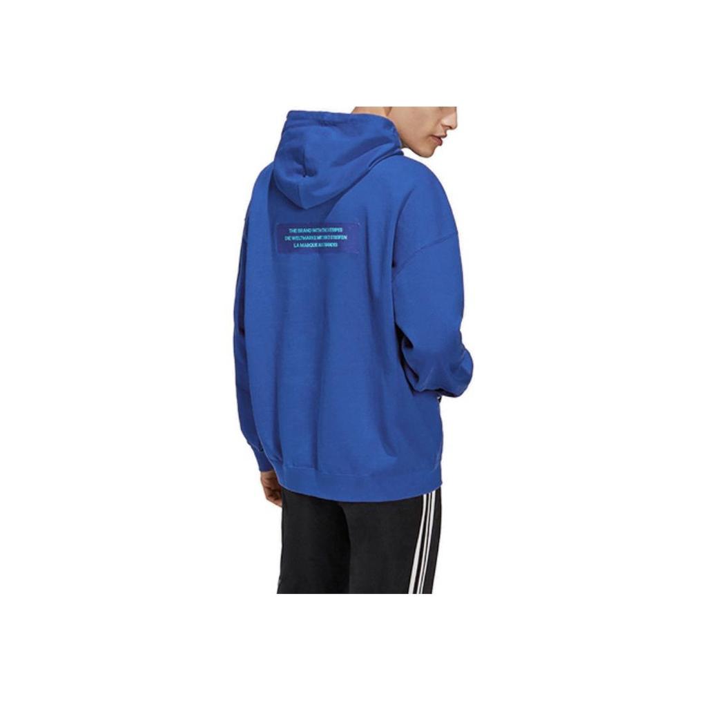 Adidas Originals Big Trefoil Hoodie Sweatshirt Men Tops Collegiate-Blue H09353