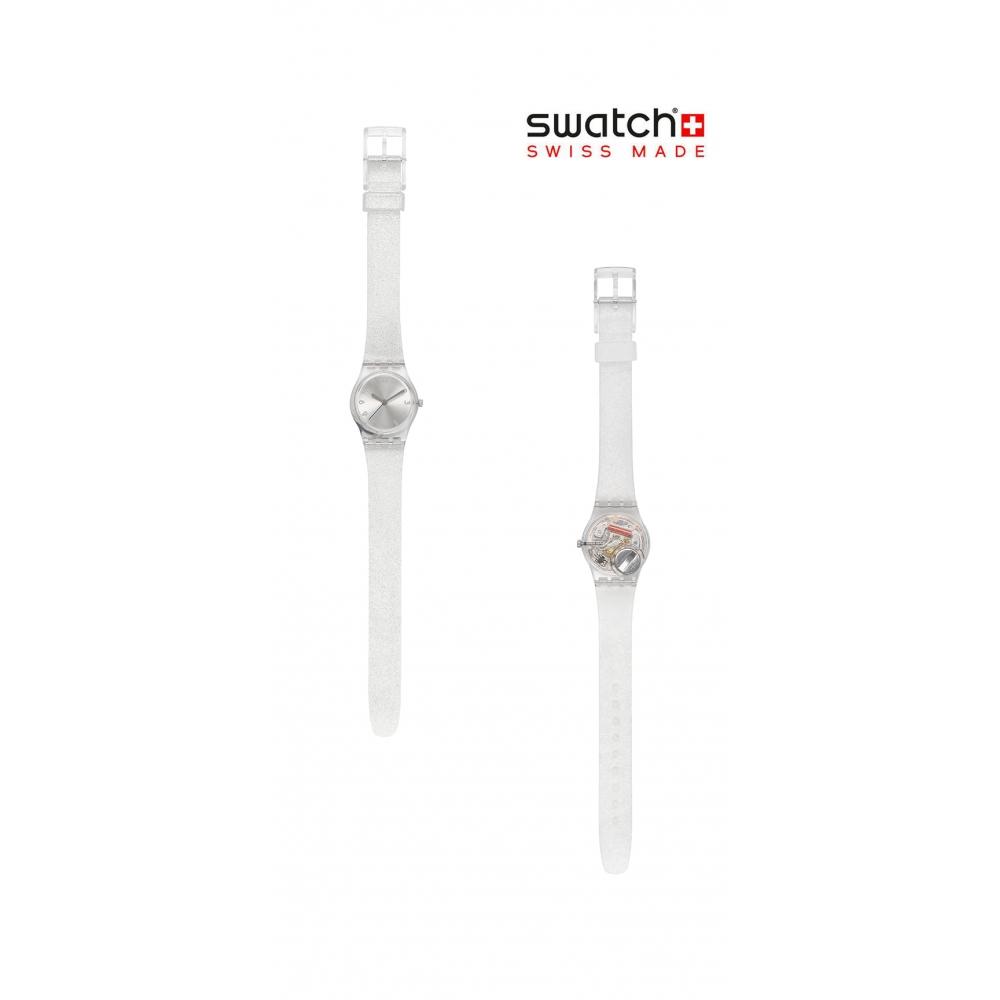 Swatch Lk343e Time To SWatch Silver GliStar Too Women S Urethane Watch
