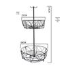 abay Double-Layer Detachable Metal Fruit Basket