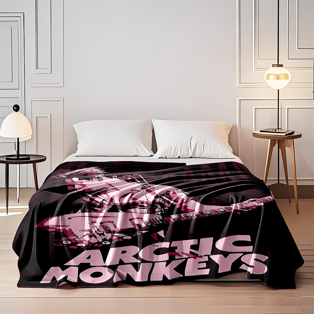 "Arctic Monkeys Guitarist Purple Art Design Flannel Blanket for bedroom, living room, sofa, and nap sofas"
