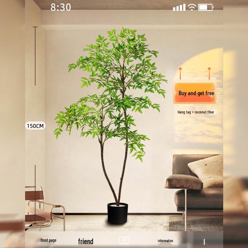 Nandina Luxury Artificial Tree - Indoor Floor Decoration & Bionic Green Plant Potted Ornament