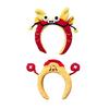 Plush Dragon/Fortunes God Headband for Chinese Spring Festival Celebration Seasonal Holiday Women Face Washing Hairband