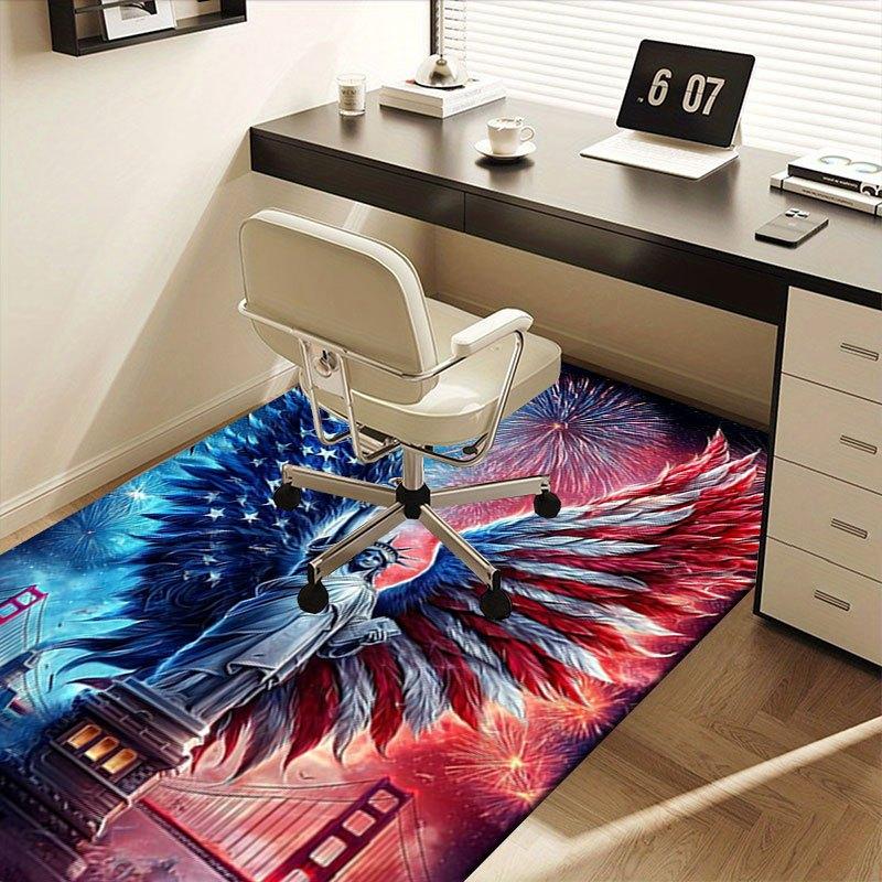 "Liberty Angel: Patriotic Wings Statue of Liberty Art Print"Office Mat Home Decor Office Desk Chair Carpet for office ph145