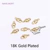 Trendy Gold Plated Brass Heart/Oval Push Clasp Carabiner Spring Clasps For DIY Handmade Jewelry Making Accessories