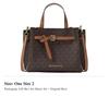 Michael Kors Mała damska torebka Emilia z powlekanego płótna, beżowa 30F5GU5S1B-BRN/ACORN