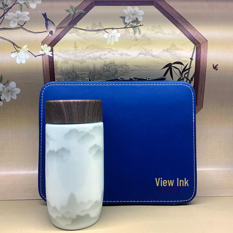Jingdezhen Ceramic Insulated Tea Tumbler - Dragon Design