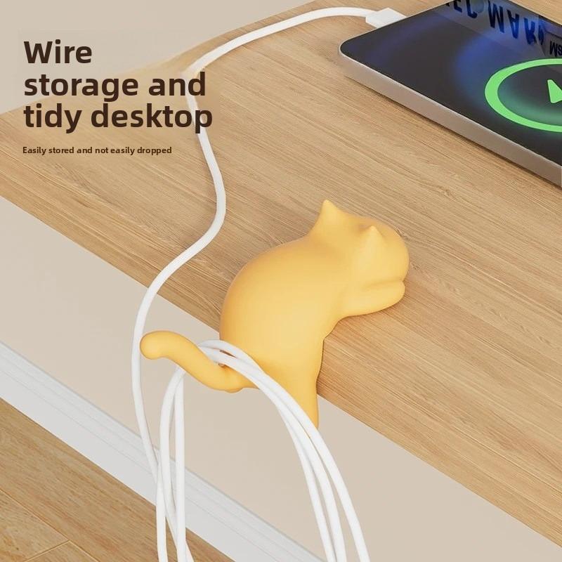 3pcs Portable Cute Cat Bag Hook Organizer Table Hook Handbag Backpack Holder for Home Office Desk Side Decor Travel Bag Hanger