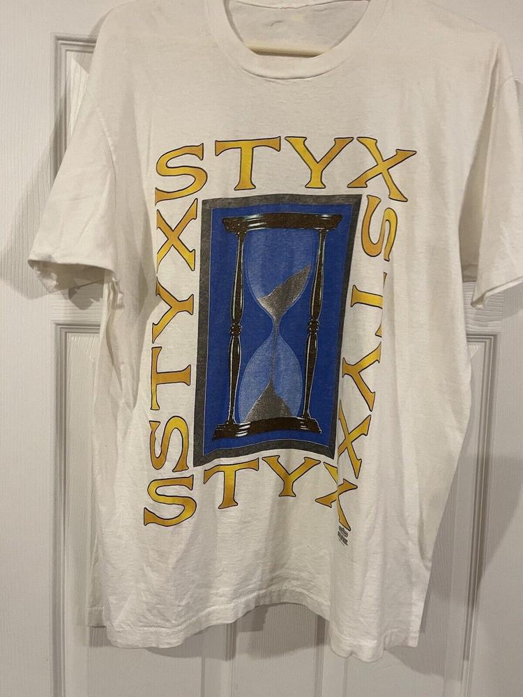 New Popular Styx Band White T-shirt Cotton All Size S5XL S