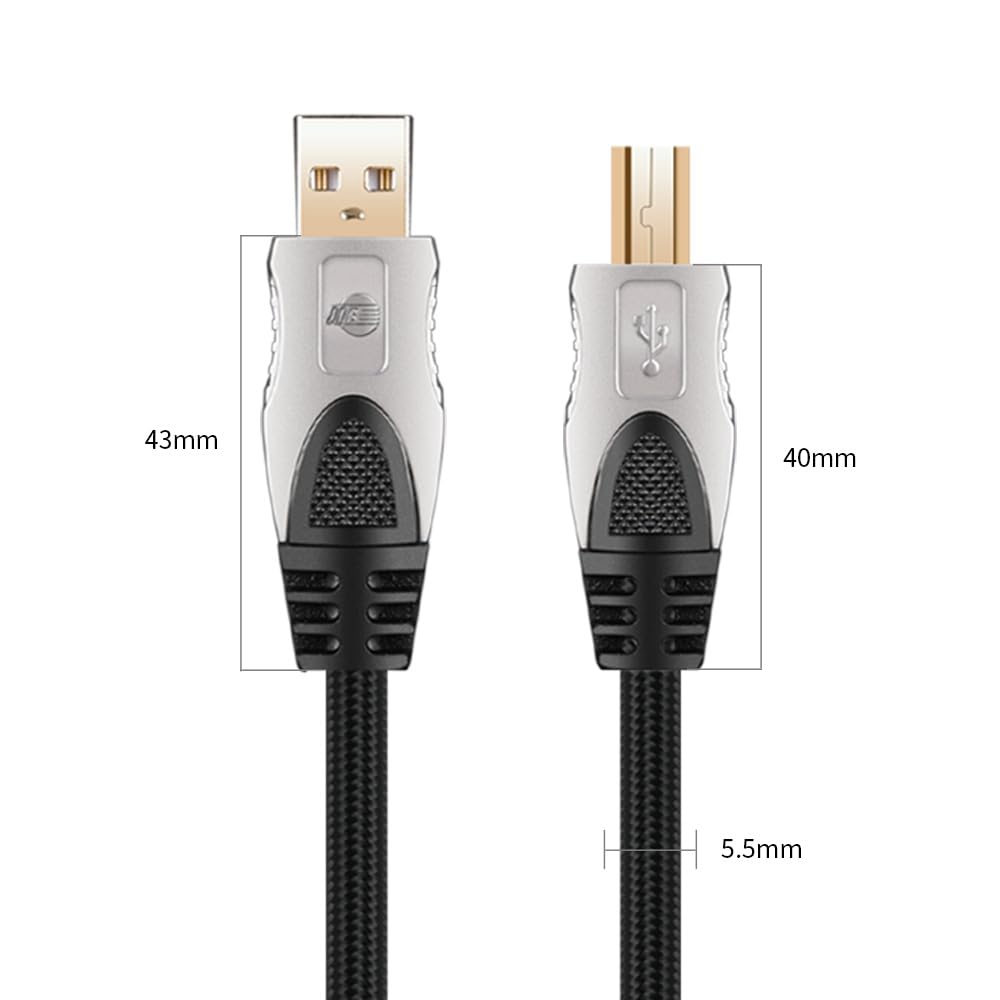 High-End USB 2.0 Audio Cable JIB A-Male to B-Male 5m