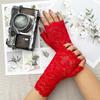 38Styles Hollow Lace Flower Fishnet Fingerless Gloves Elegant Sun Protection Women Mesh Dance Wedding Mitten Hand Decoration