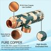 Handmade Copper Water Bottle WiFi Design Printed Exact Handcrafted, 1 Liter, Clear
