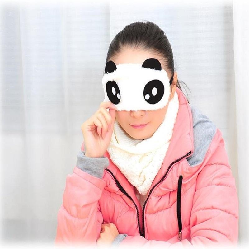 Máscara de ojo de Panda, sombra de ojos, gafas de algodón para dormir, antifaz para dormir, cuidado de la cubierta de los ojos