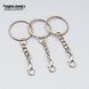 DIY Jewelry Metal Key Rings & Lobster Clasps with Embossed Flat Split Rings