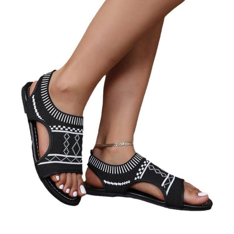 Large Size Fly-woven Fish Mouth Sandals Platform Mesh Butterfly Embroidered Sandals Foot Cover Women's Sandals