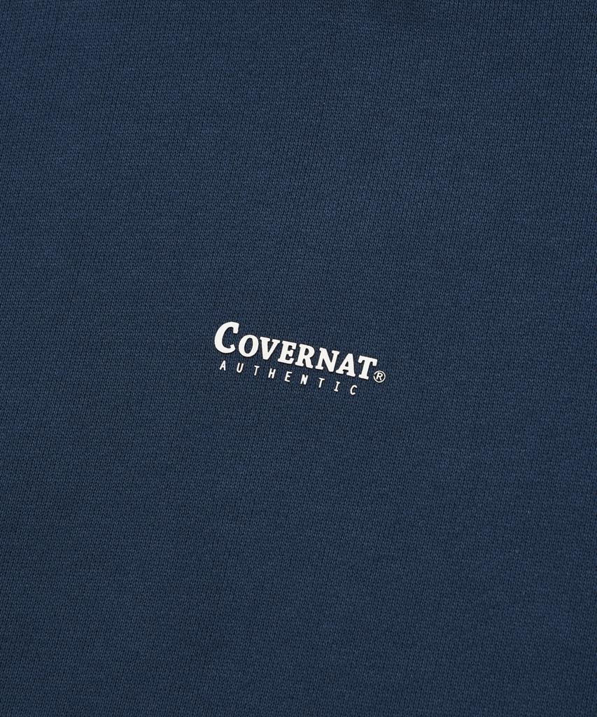 Oversized Small Authentic Logo Hoodie Dark Blue