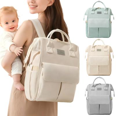 Baby Wickeltasche mit 2 Kinderwagenhaken Große Mummy Tasche Rucksack Wasserdicht Outdoor Reise Mommy Mutterschaftstasche für Babyartikel