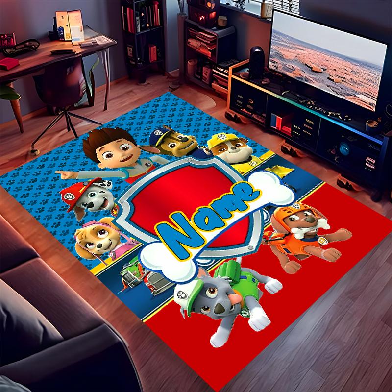 Custom personalization Paw Patrol Print Area Rug - Soft, Washable Non-Slip Indoor Mat,Living Room,Home&Office Decorative Rug