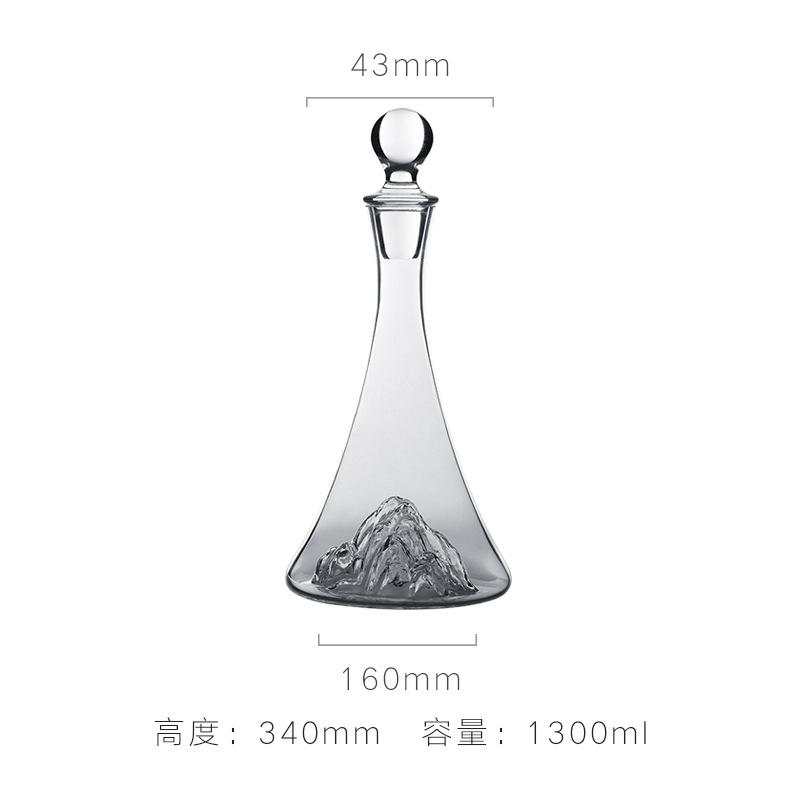 Waist Iceberg Fast Decanter Luxury Ice Blue Crystal Glass Decanter Set for Home Bar