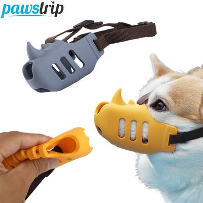 Maulkorb für Hunde, weiche Silikon-Mundmaske für kleine und mittelgroße Hunde, atmungsaktiv, verhindert Bellen, Beißen und Kauen, Maulkörbe, Hundebedarf