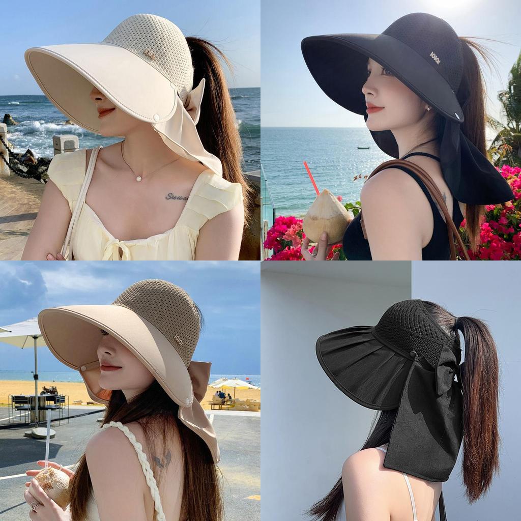 Cotton Sun Hat For Women With Wide Brim Foldable Uv Protective Outdoor Fashion Accessory