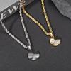 Gold-Tone Titanium Steel Coin Necklace - Unisex Versatile Accessory