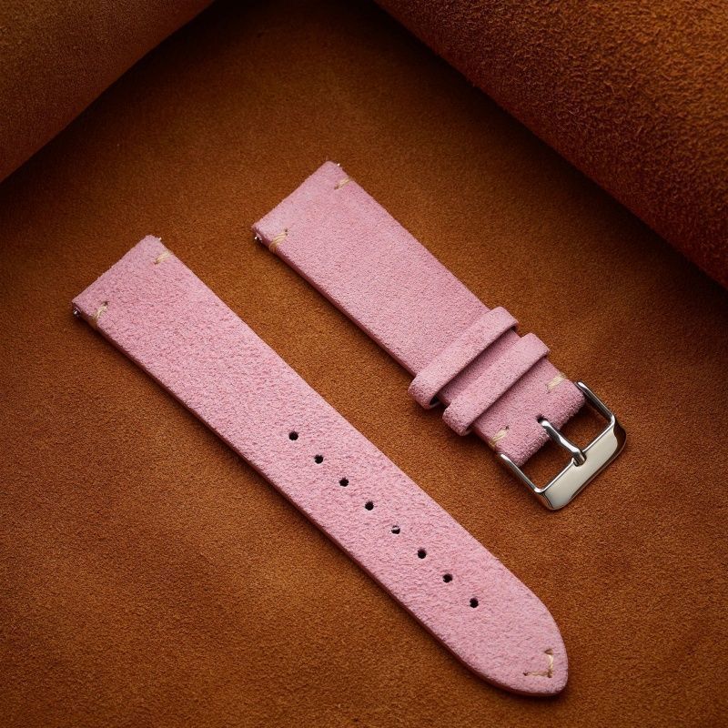 Universal Quick Release Leather Watch Strap Thin Faux Leather Replacement Strap Smart Watch Band Suitable for 14mm 16mm 18mm 19mm 20mm 21mm 22mm
