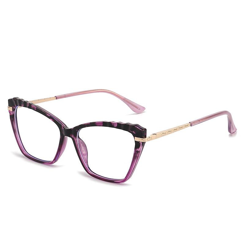 New Cat's Eye Anti-blue Flat Mirror Simple Retro Women's Glasses Frame Can Be Fitted with Glasses Frames.