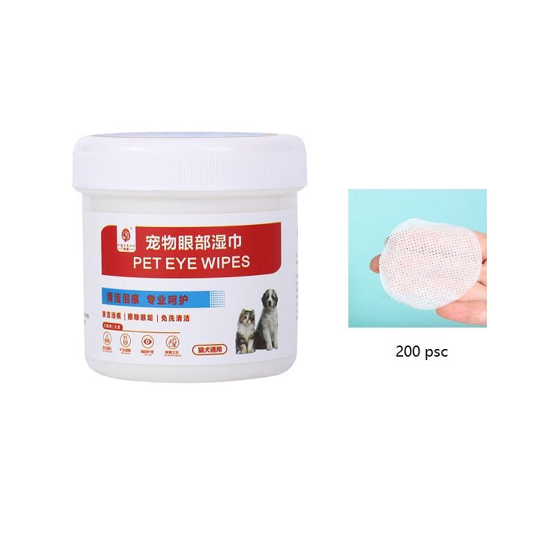 

200 шт. влажных салфеток для чистки глаз и ушей у собак и кошек, салфетки для удаления пятен от слез у собак и кошек, удаляют засохшую слизь и слезы