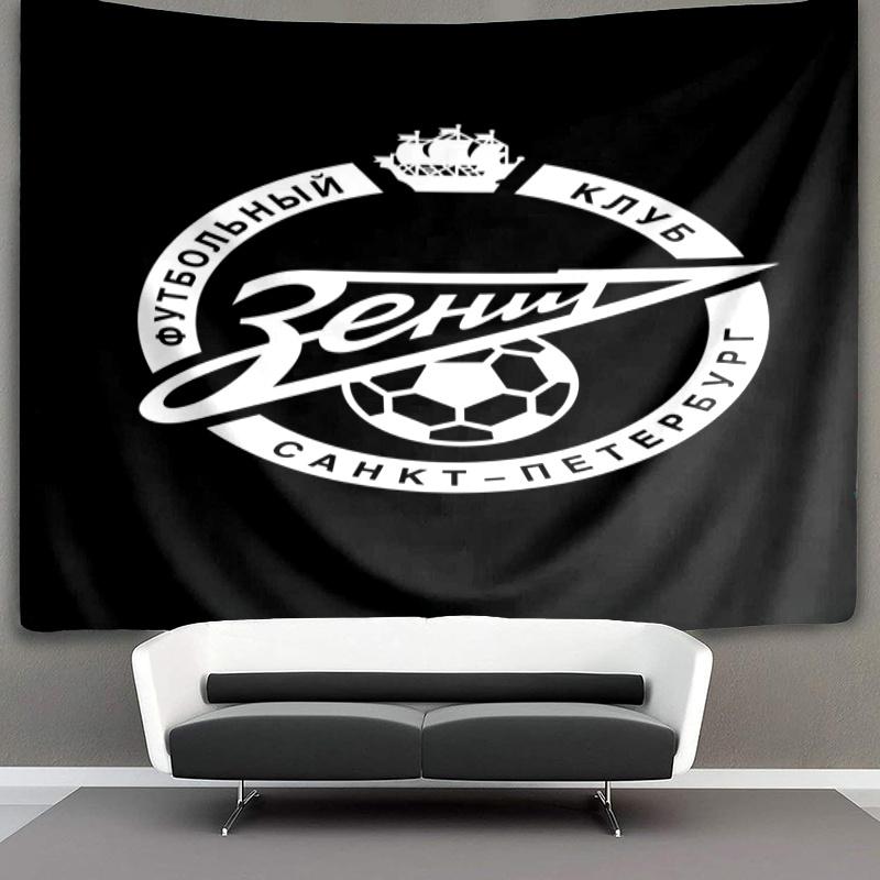 Football Club Emblem Printed Tapestry, Fabric Tapestry Wall Hanging Decoration for Bedroom, Living Room, Dorm Room Home Party Fan Gifts