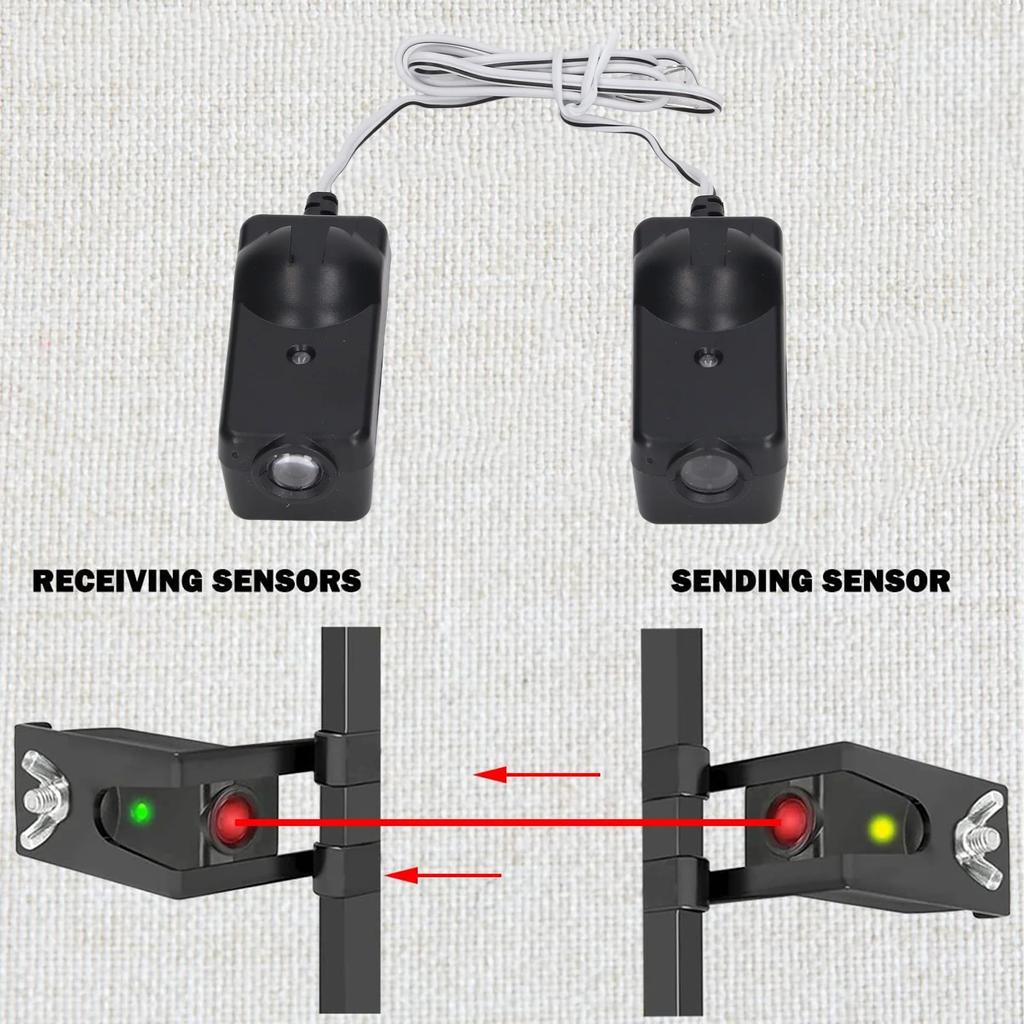 Garage Door Safety Sensor Garage Sensitive Compact Door Opener Infrared Sensor Kit 41A5034 for Liftmaster DC5‑6V Garage Sensor