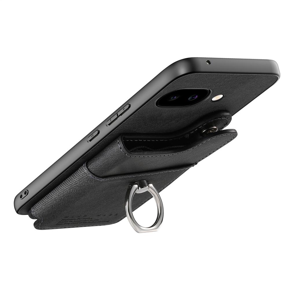 Etui do Google Pixel 9a z uchwytem na karty i podstawką Skóra + TPU + PC Pokrowiec na telefon