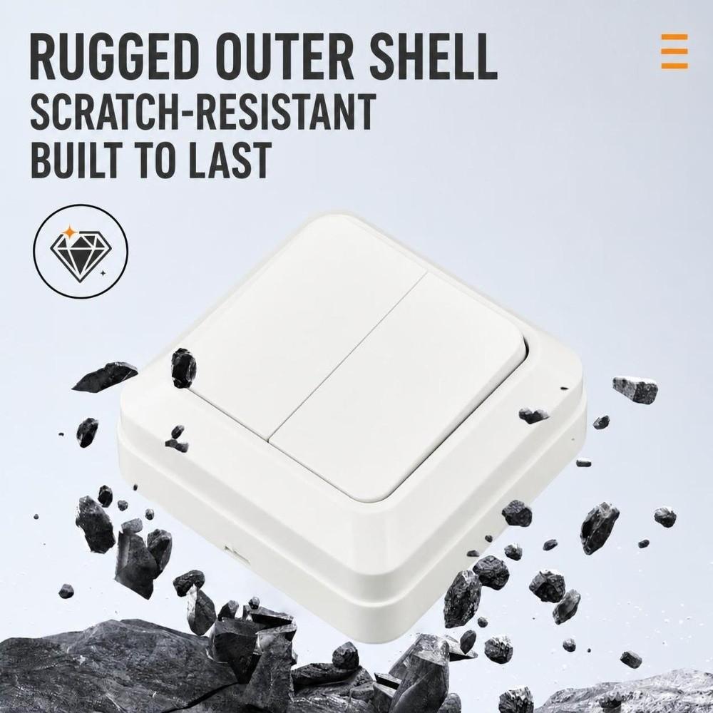 White Wall Switch Wall Surface Mount Power Socket Modern Button Light Switch