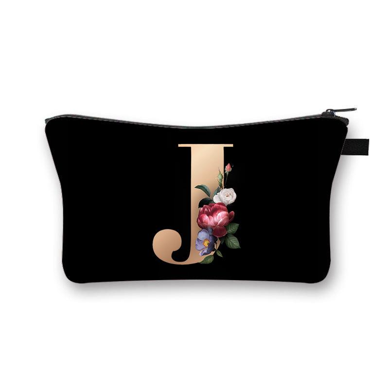 Alphabet Printed Change Bag Multifunctional Travel Storage Bag Elementary School Polyester Stationery Zipper Pencil Bag