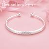925 Sterling Silver Exquisite and Simple Bright Finish Open Bangle for Women, Fashionable Wedding and Party Jewelry