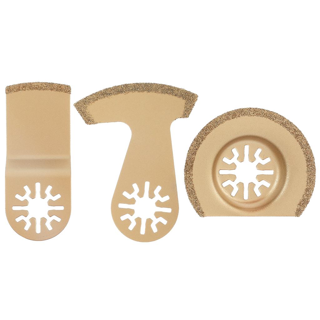 8Pcs Multitool Blades Cemented Carbide Oscillating Saw Blades Professional Triangle Saw Blade for Ceramic Tile Marble Cutting