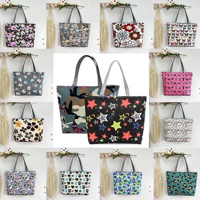 Printed Canvas Women's Fashion Handbag - Casual Commuter Underarm Bag