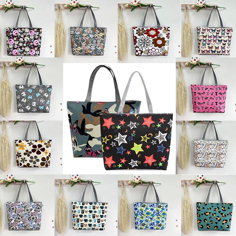 Printed Canvas Women's Fashion Handbag - Casual Commuter Underarm Bag
