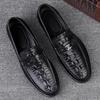 Fashion New Crocodile Pattern Summer Loafers Luxury Brand Slip on Flats Genuine Leather Dress Driving Moccasins Casual Leather Footwear