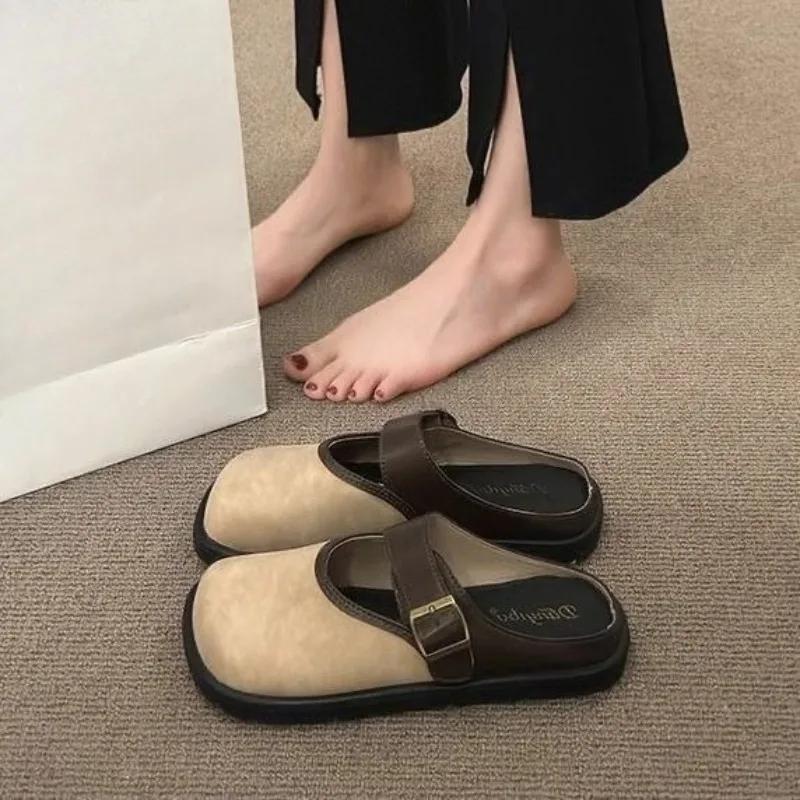 Fashion Outside Thick Shoes Low Price Clappers Small Size Women's Slippers and Ladies Sandals Chic Elegant On Sale Offer Casual Slides