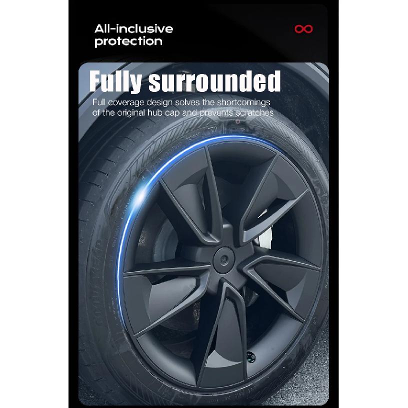 4PCS Hub Cap Car For Tesla Model Y Juniper 19 Inch Wheel Cap Replacement Automobile Wheel Hubcap Full Rim Cover Accessories 2026