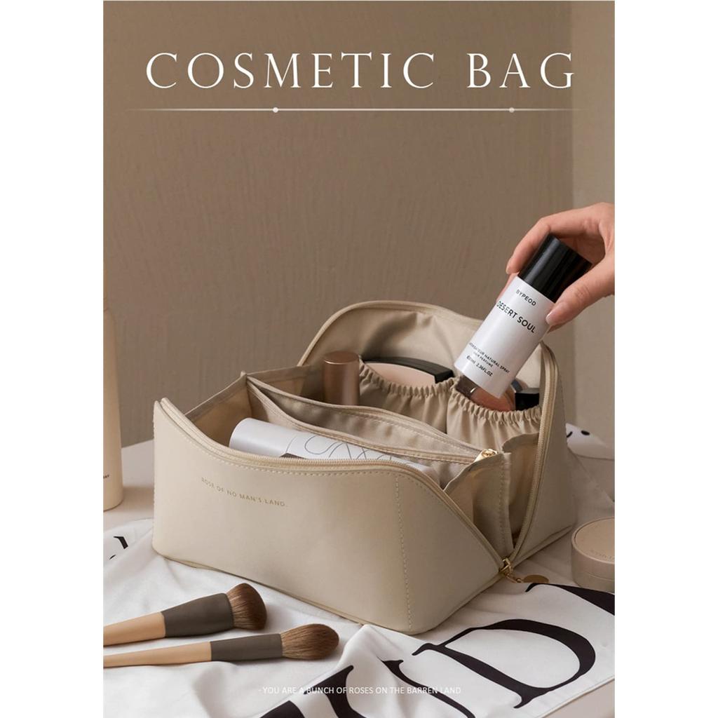 NEOVIVA Large Capacity Makeup Cosmetic Travel Makeup Cosmetic Storage Pouch, Pouch, Pouch, Bag, Waterproof, Lightweight, Creme…