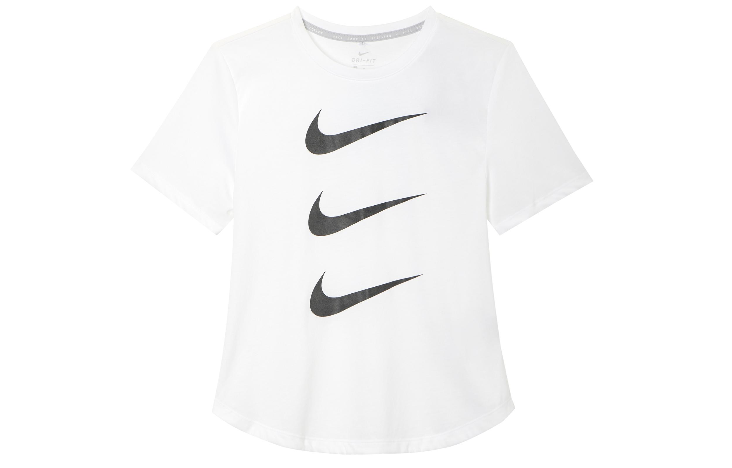 Nike Set in Sleeve Running T Shirt Women s White DC4324-100 XL