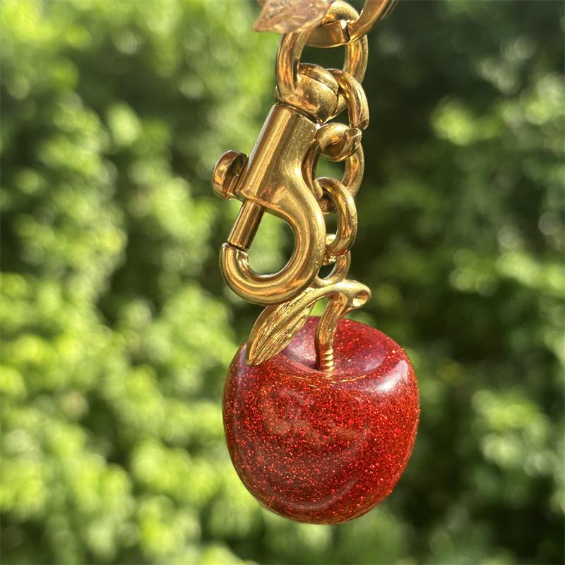 Cherry Charm Handbag Pendant Keychain for Women's Exquisite Internet-famous Crystal Cherry Bag Accessories High-Grade Pendant